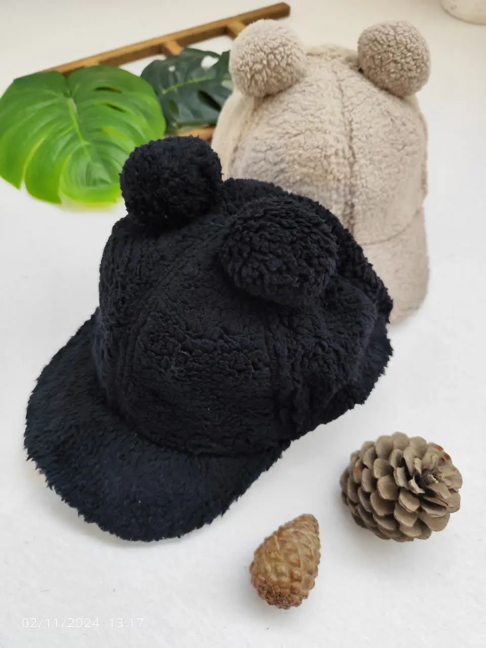 کلاه اسپرت تدی پوم دار 
