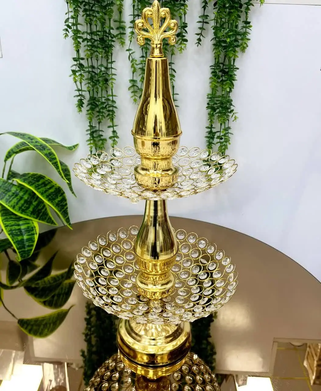 #شیرینی خوری ۲ طبقه نگین دار🍓
