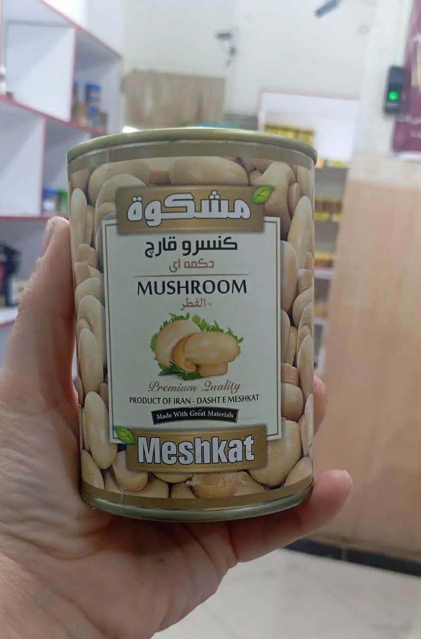 کنسرو قارچ دکمه ای مشکات