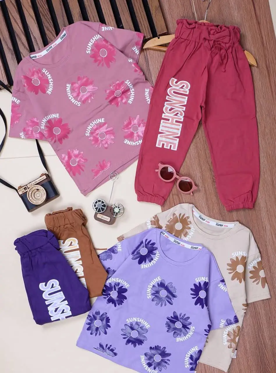 👕نام کالا: #تیشرت شلوارک پنبه دخترانه 
