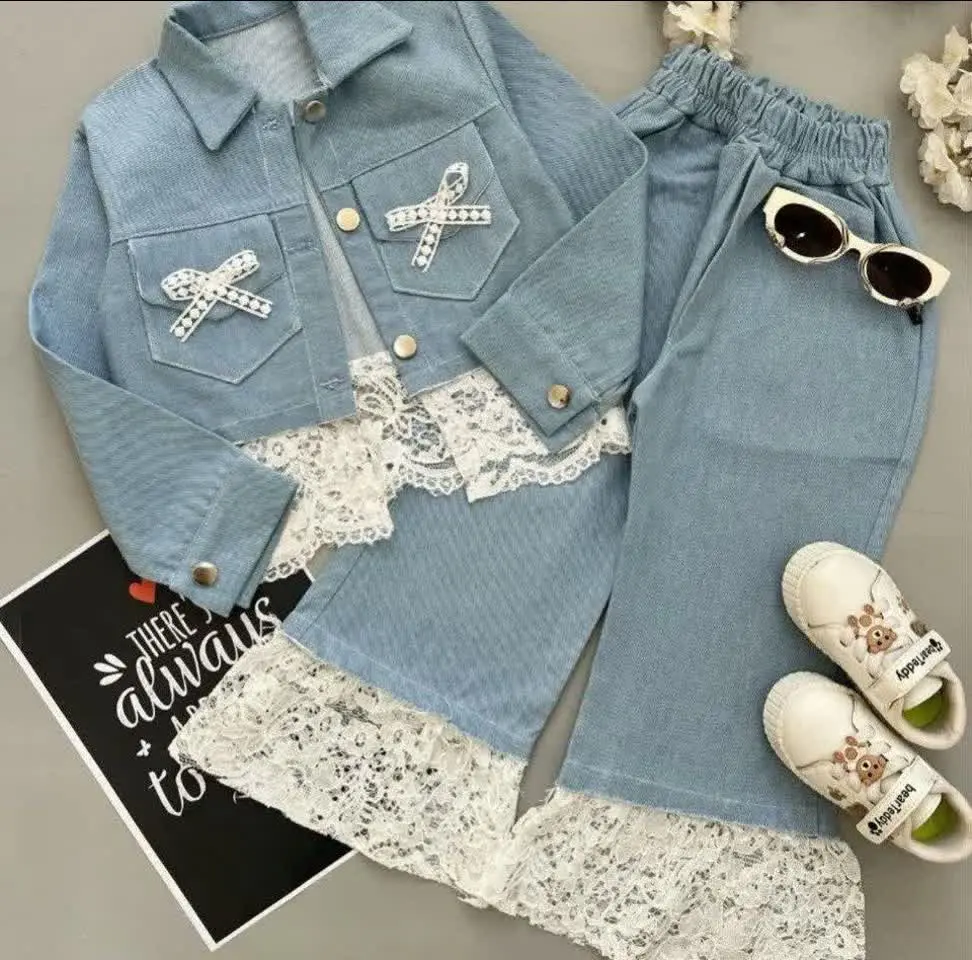 کت شلوار جین دخترانه