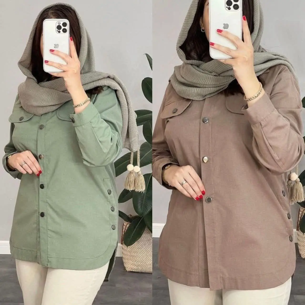 نام: مانتو کتان بغل دکمه
