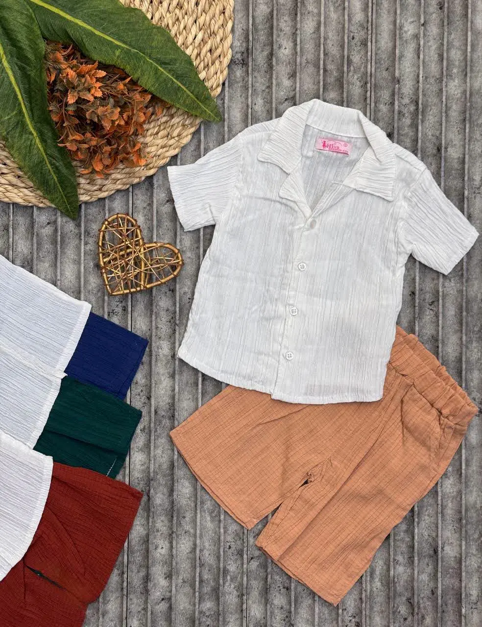 🤩#پیراهن_شلوارک یقه انگلیسی🤩
