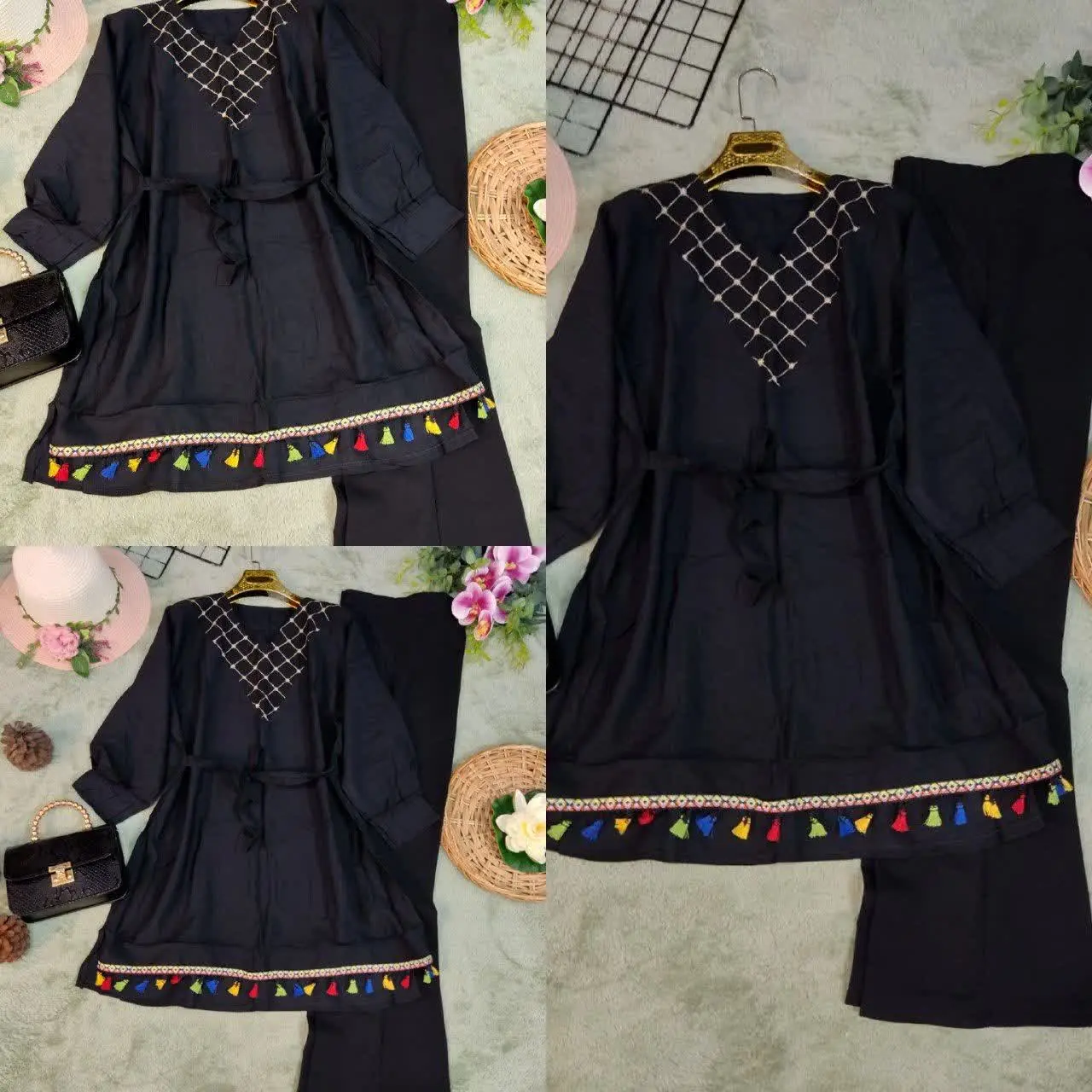 ❣نام: شومیز مانتویی منگوله رنگی
