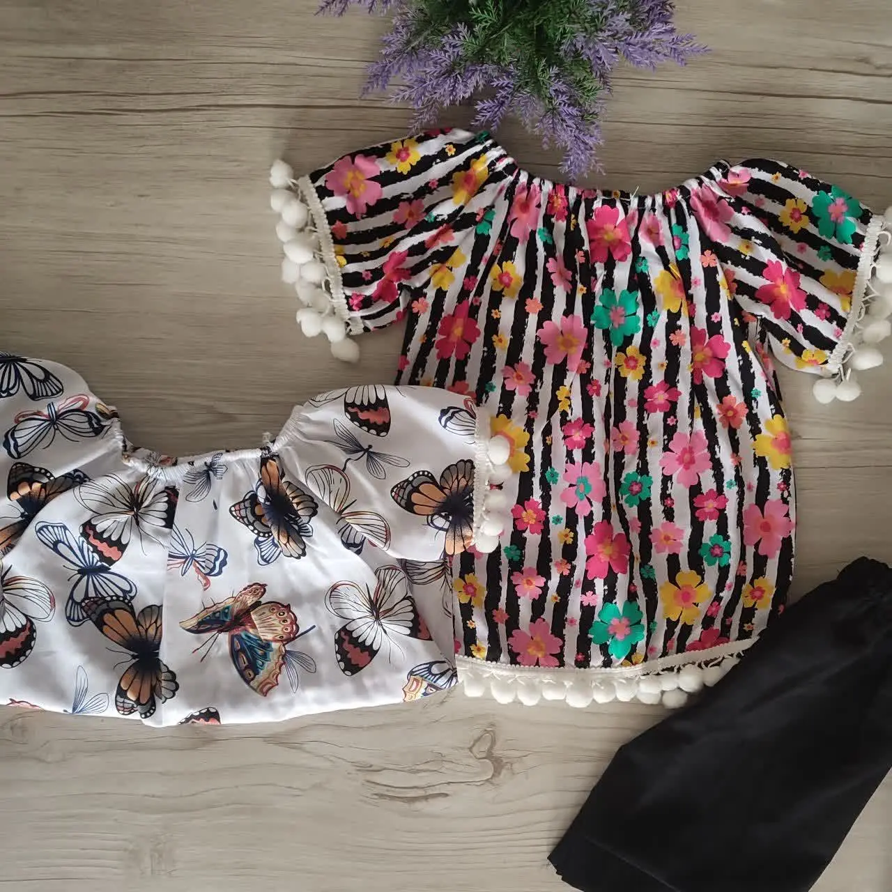 شومیز شلوارک پوم پوم 
