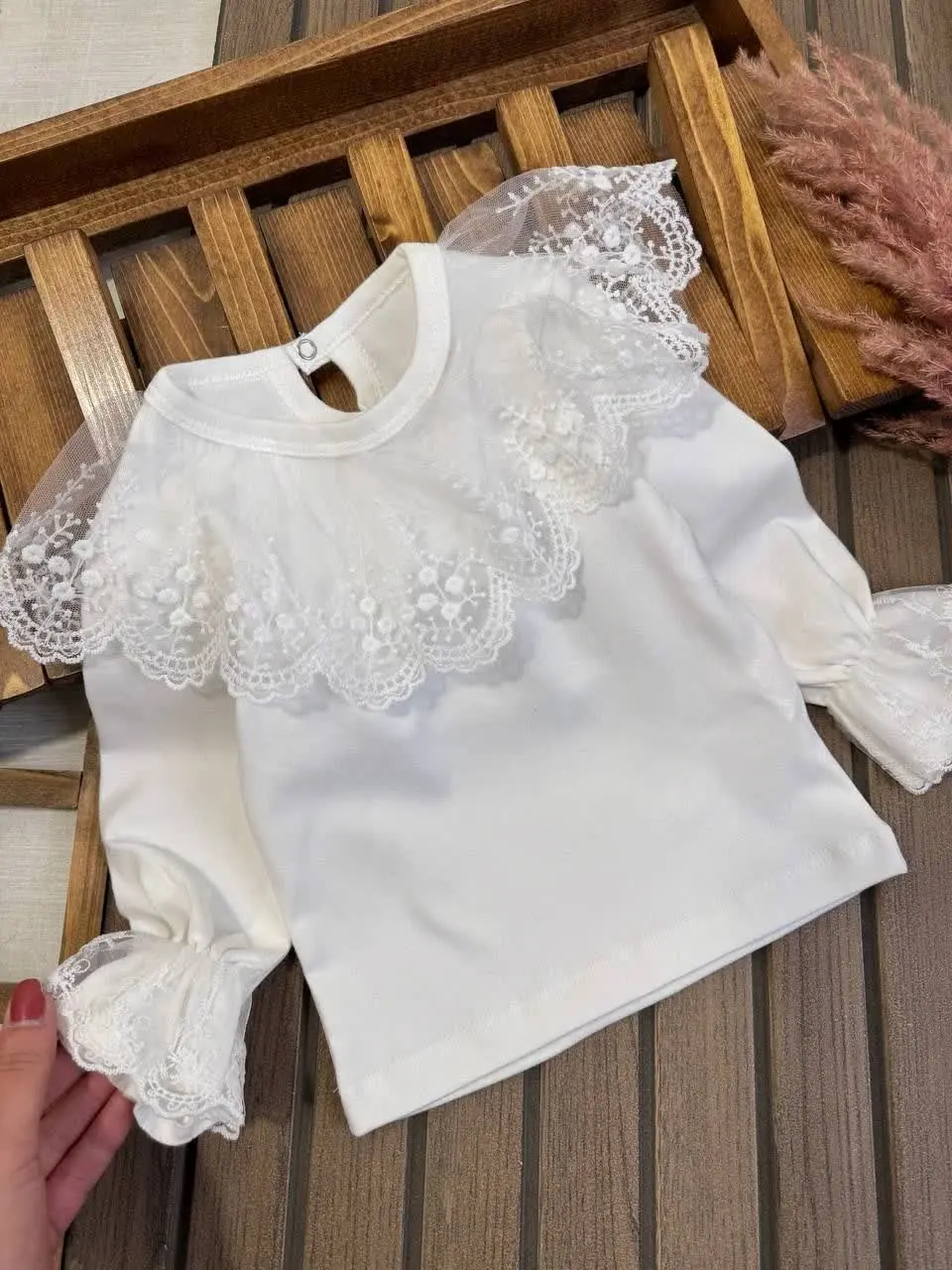 بلوز تک یقه گیپوری😍
