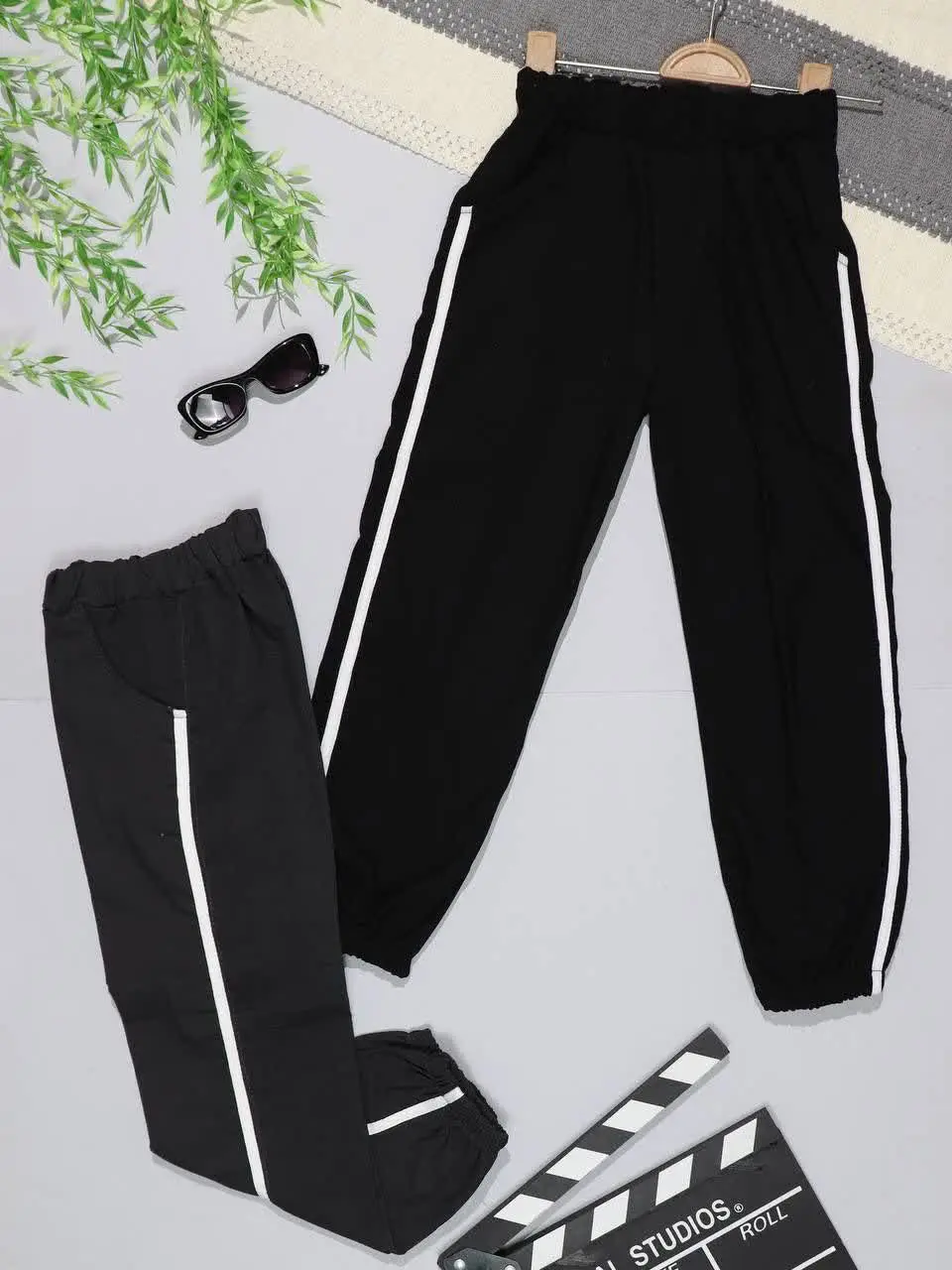 👭شلوار کتان بنگال بغل نوار...