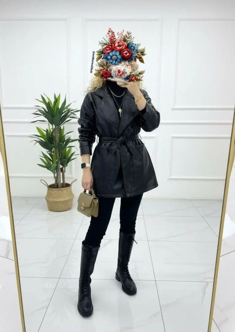 کاپشن چرم کوتاه