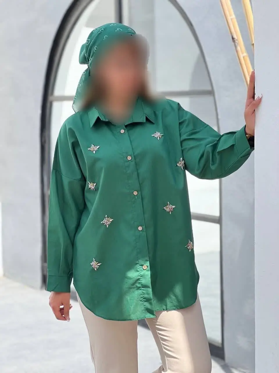 نام: شومیز مانتویی سنگدوزی
