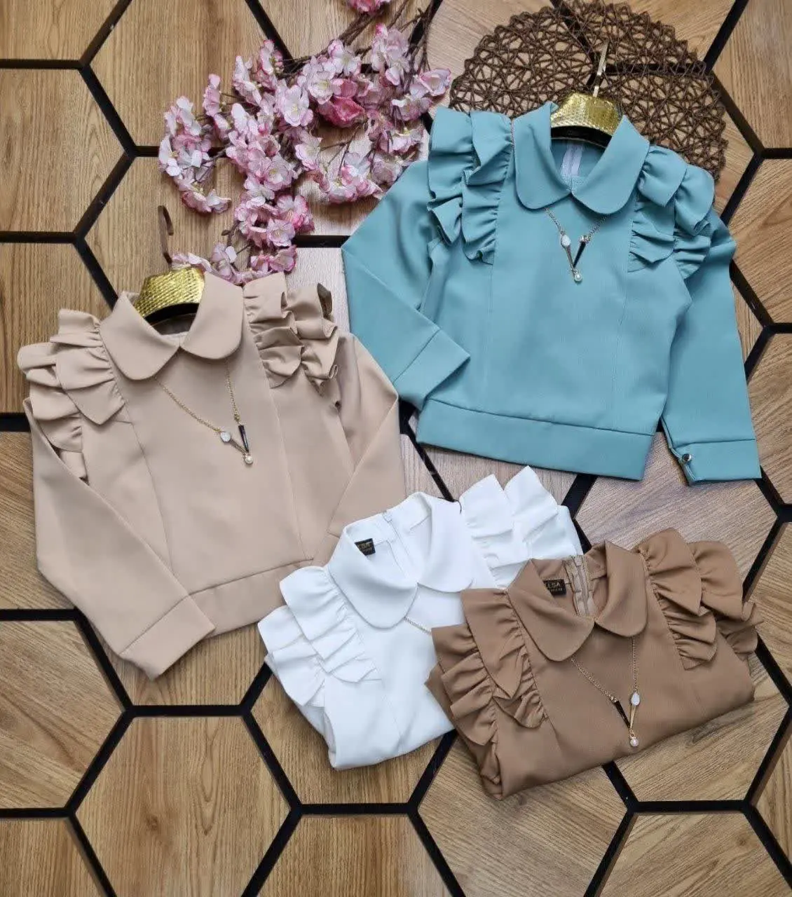 🌺 شومیز مجلسی سرشانه چین ما...