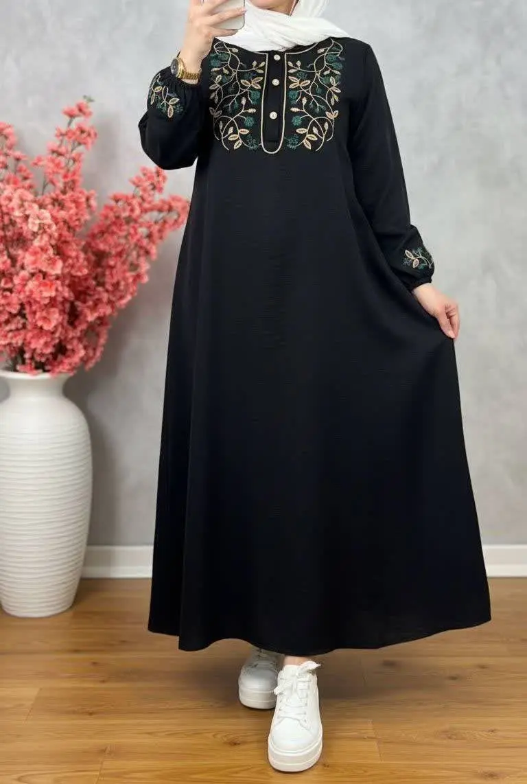 💎 نام: مانتو پیراهنی برگ