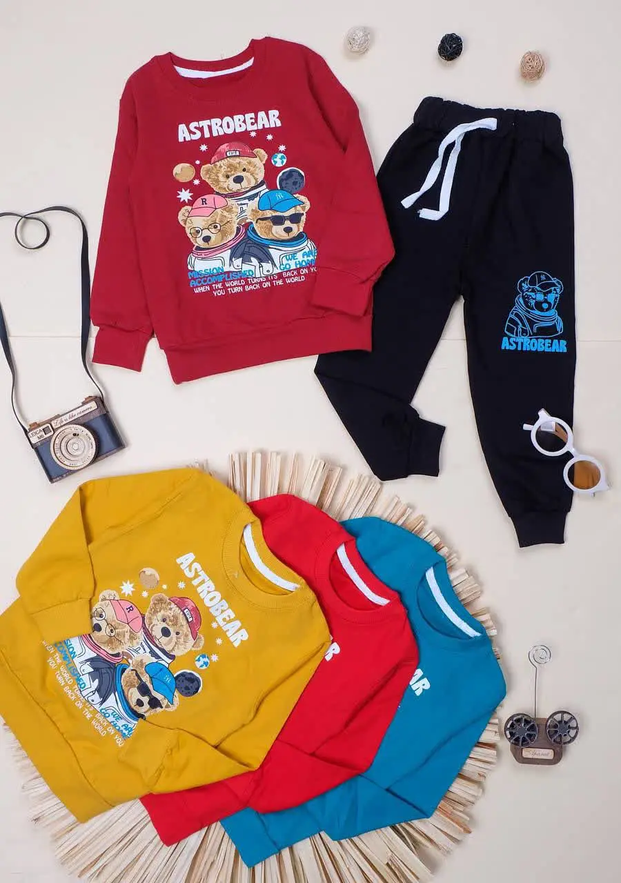 👕نام#بلوز شلوار پنبه پسرانه 
