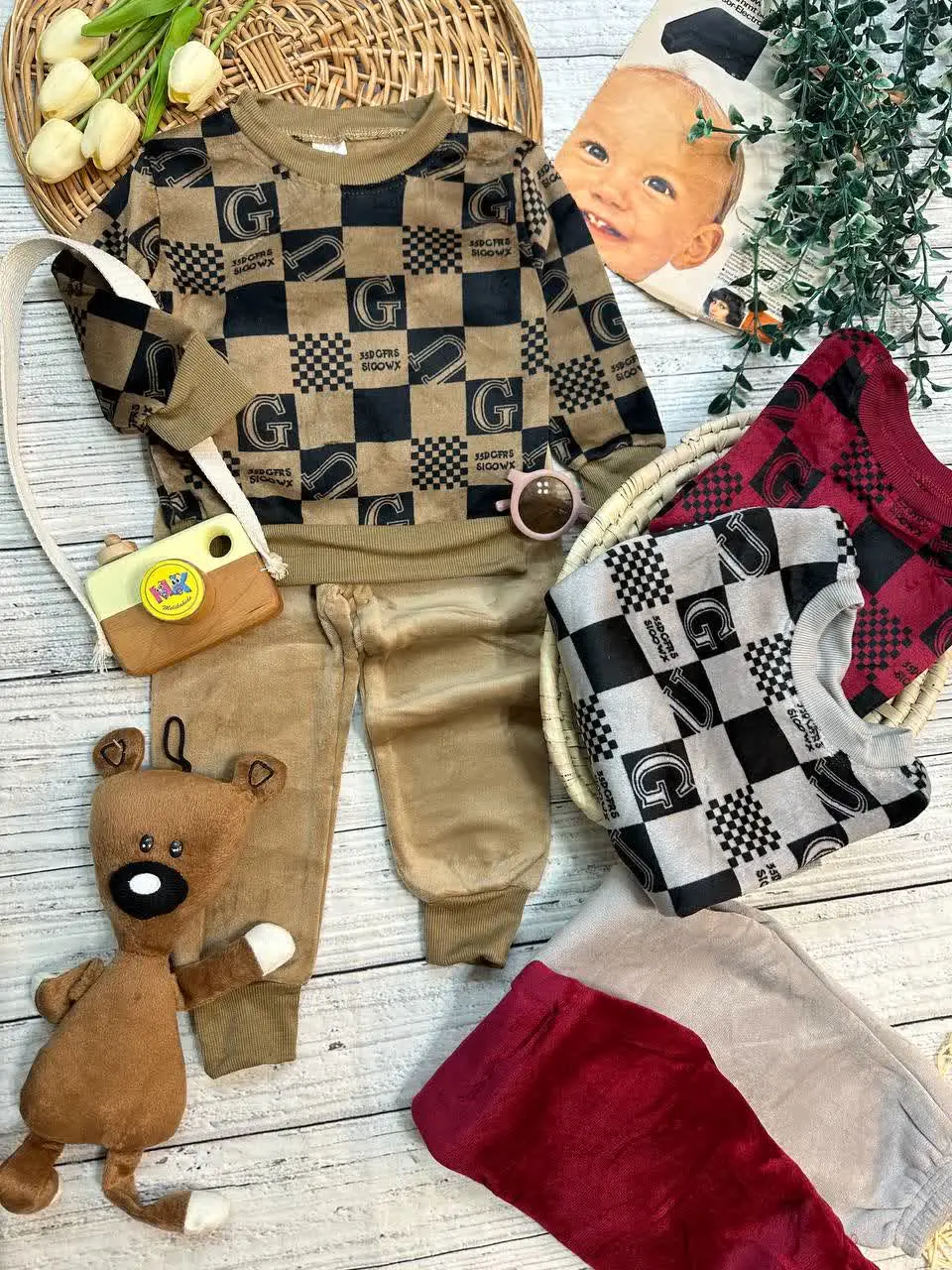 بلوز شلوار مخمل توکرکی طرح...