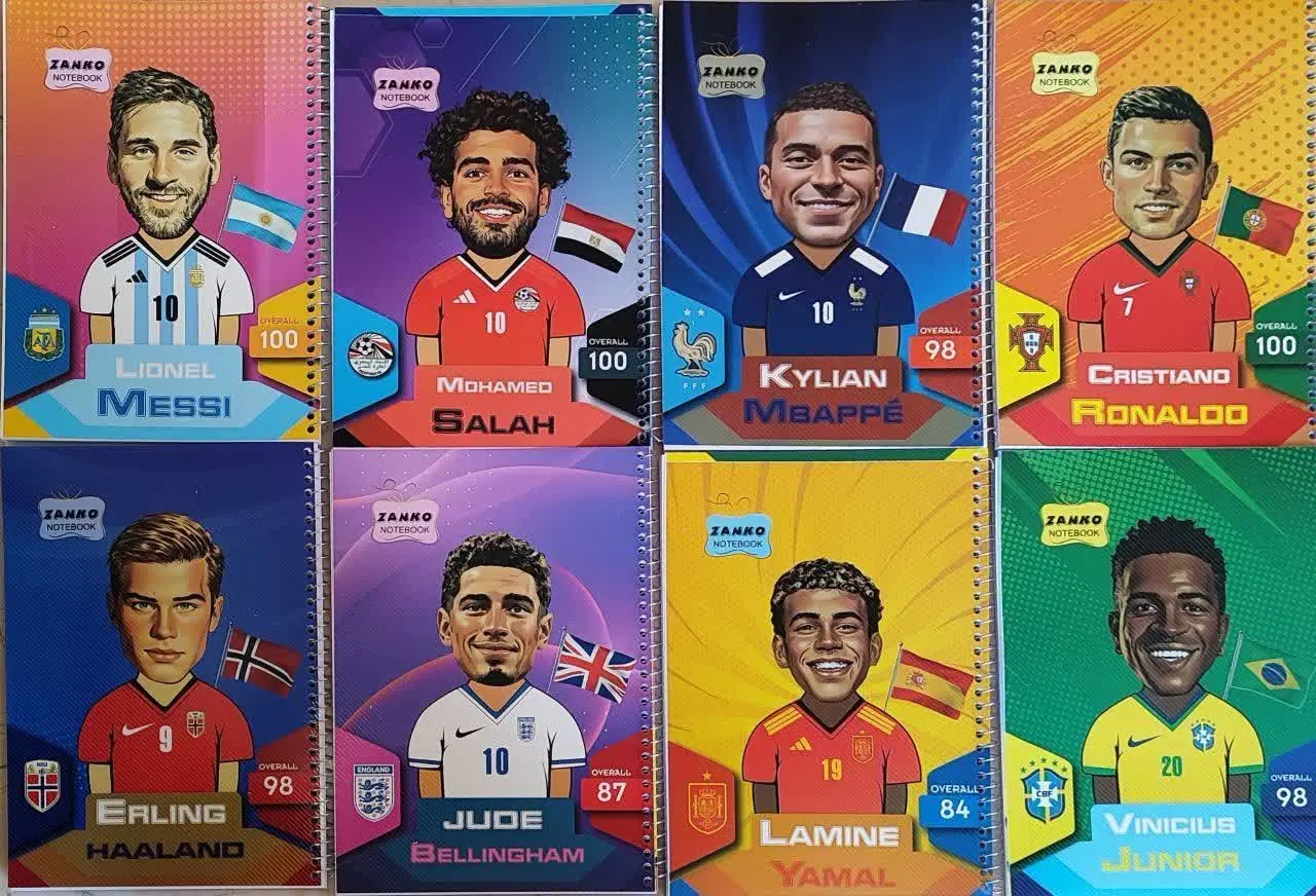 دفتر ۵۰ برگ خطی طلقی طرح کیمدی کارت تک سیم با کاغذ ۷۰ گرم
