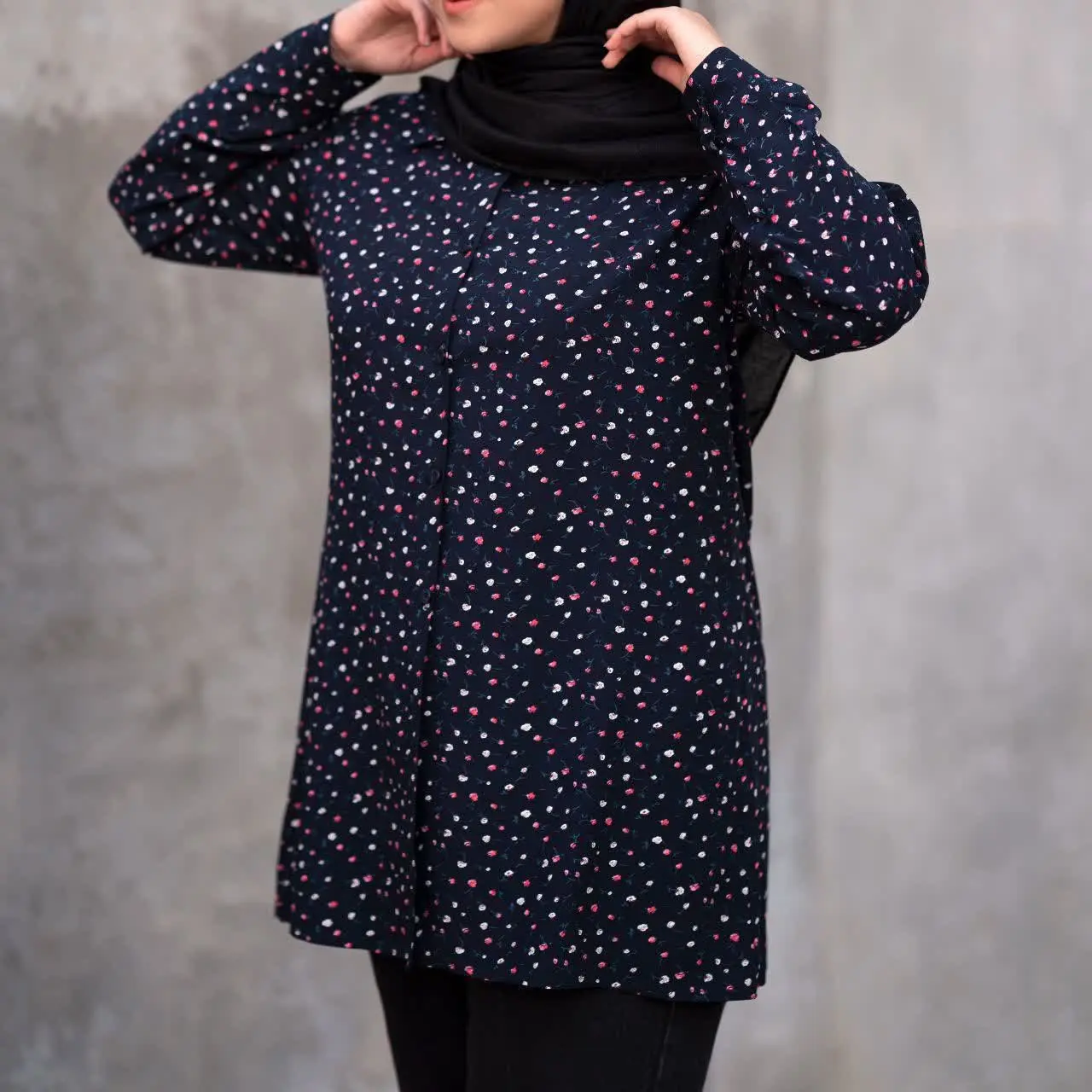 شومیز نخی جلو دکمه دار