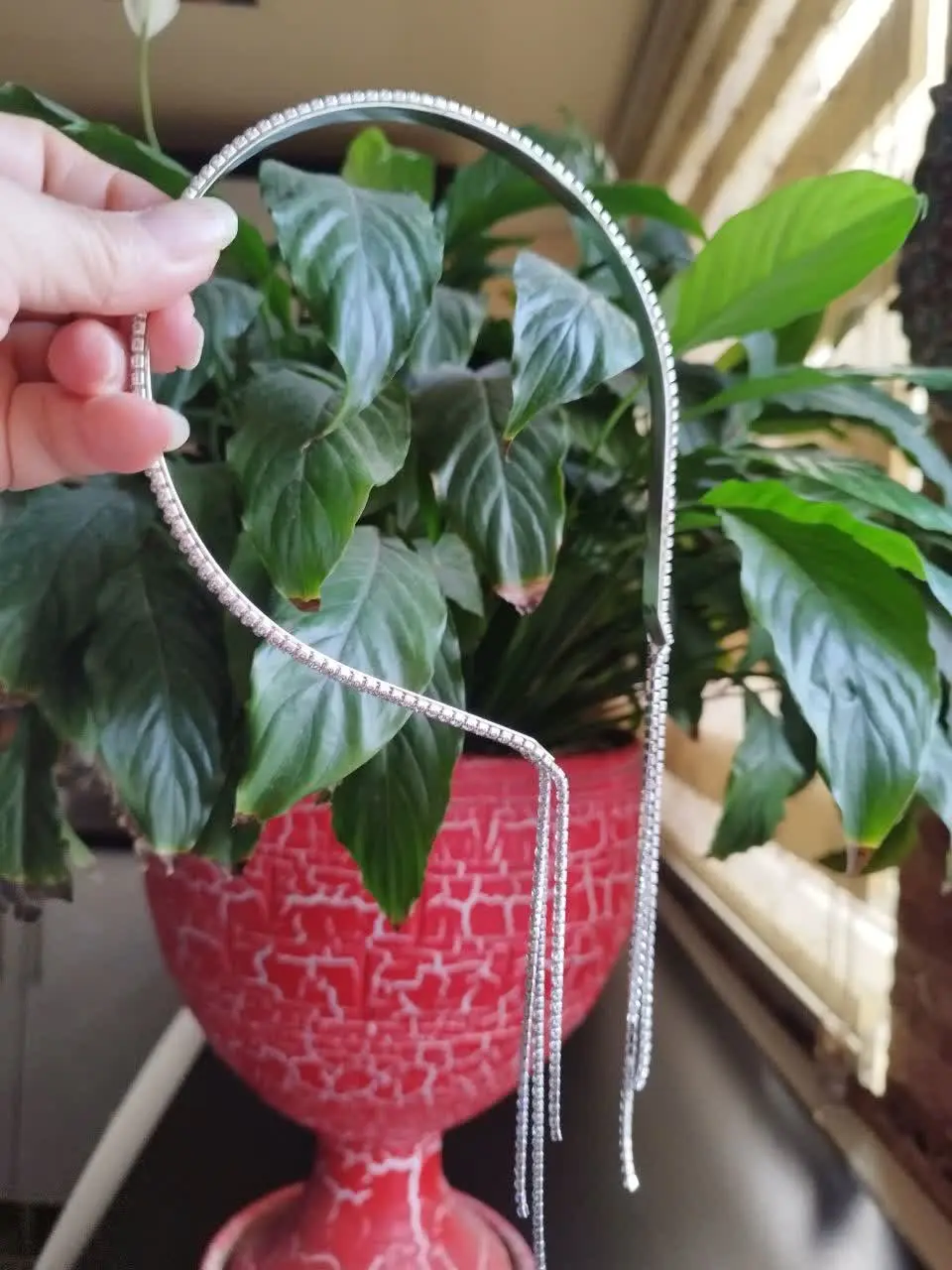 ☀️تل نگینی با آویزهای پلکانی