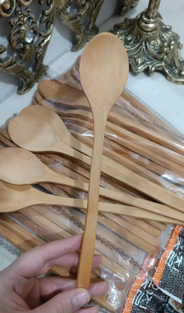 📌قاشق چوبی دسته بلند 🥄