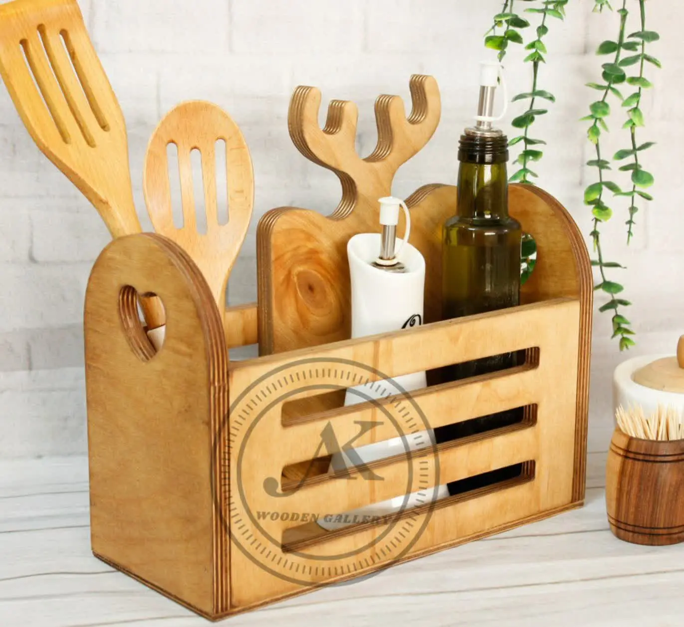 باکس نظم دهنده دسته قلبی چوبی
