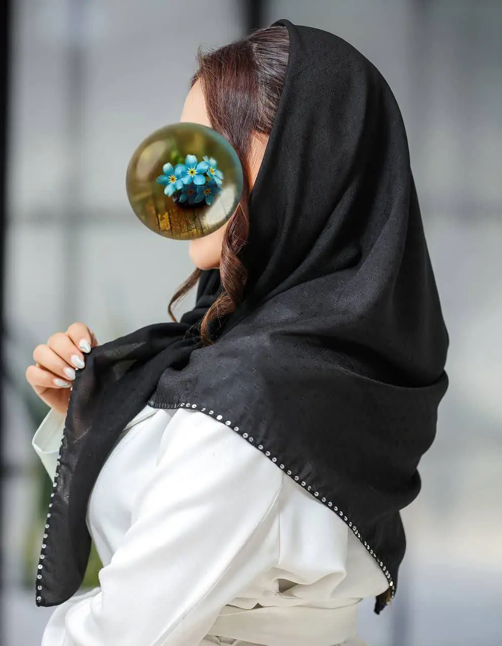 🐝روسری گارزا مشکی