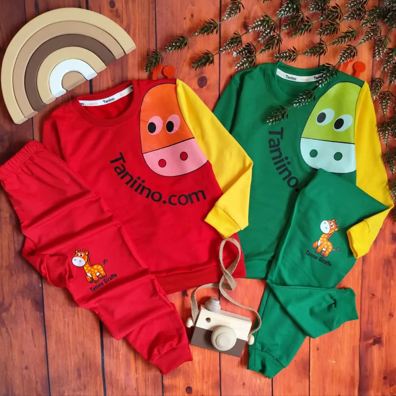 😍ست بلوز و شلوار طرح زرافه،...