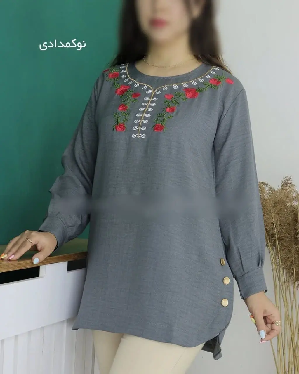 🌸 یه کار خوشگل و خنک با گلدوزی زیبا و تنخوری عالی مخصوص شیک پوشان #ماهان. 
