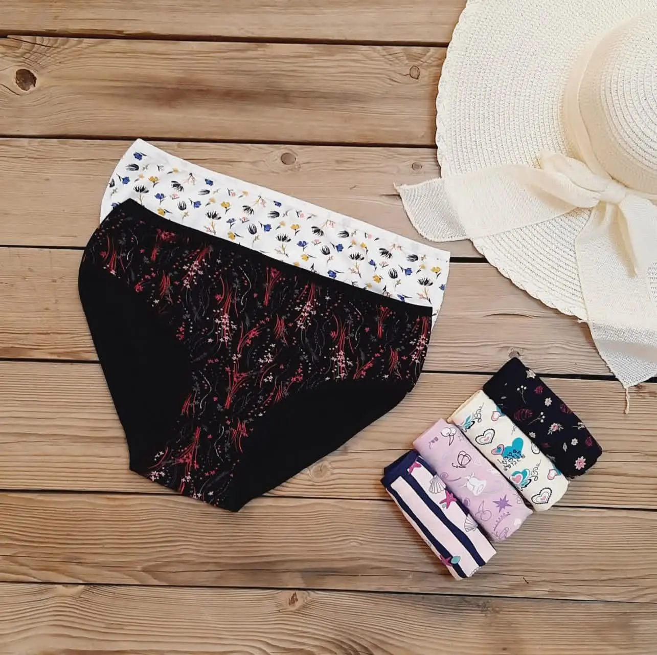 🌸شورت نخی جعبه‌ای
