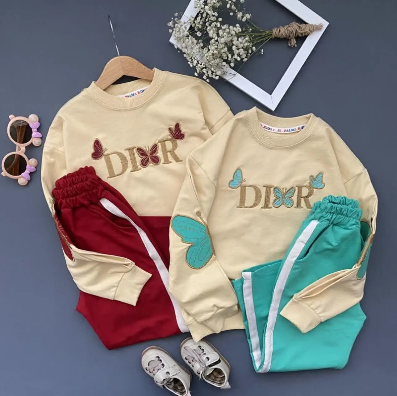 😍بلوز شلوار دخترانه طرح پرو...