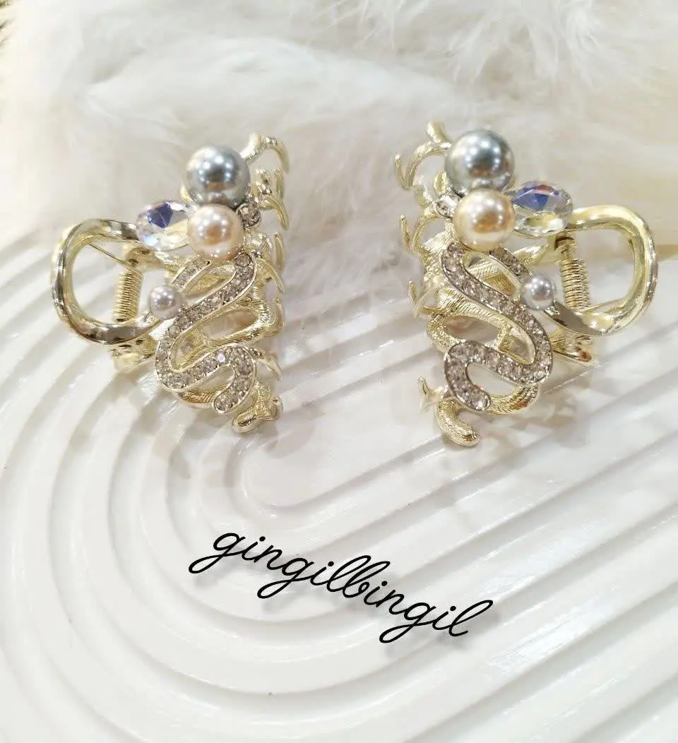 🐍کلیپس جواهری مار و مروارید