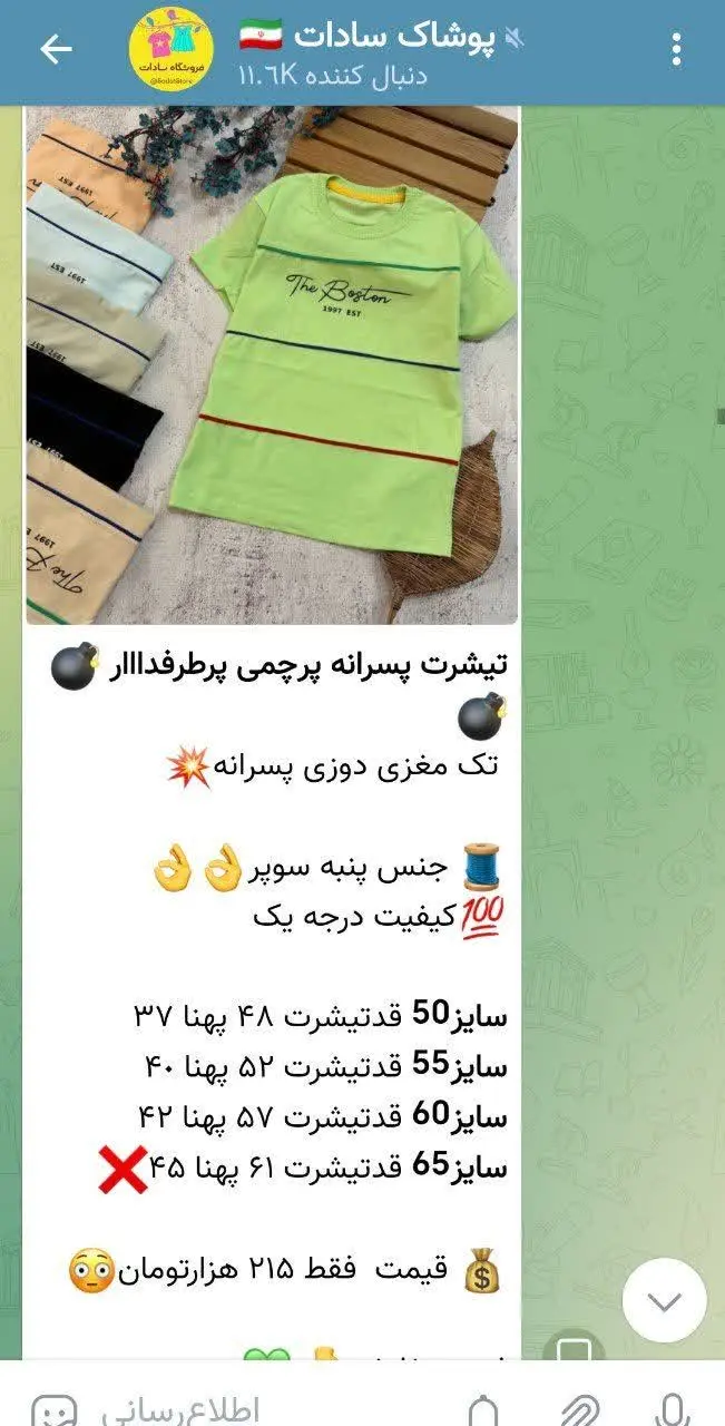 تیشرت پسرانه پرچمی
