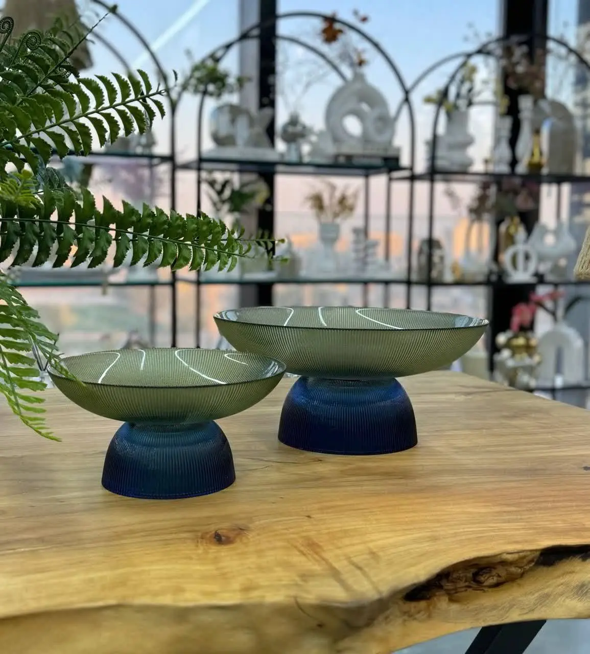 💥میوه خوری جفتی بلور رنگی💥