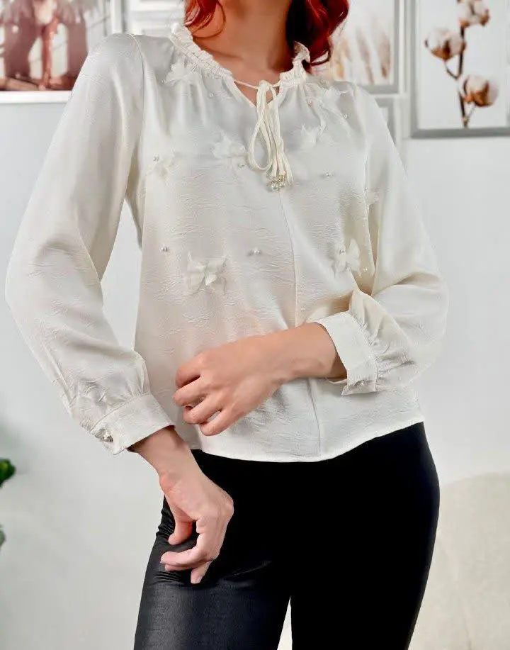 💞شومیز مروارید دوزی شده شیک 💞
