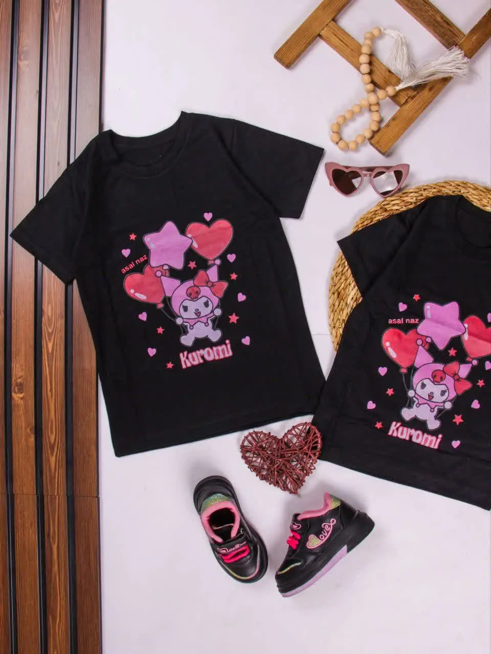 💢تیشرت مشکی کرومی بادکنک💢
