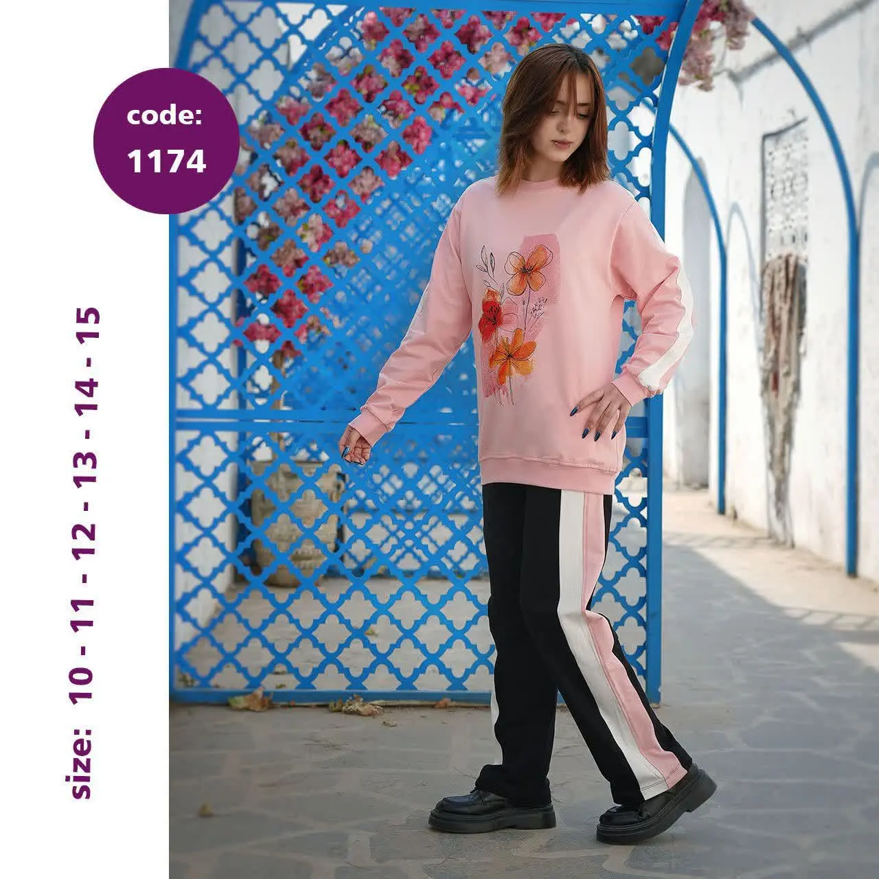 🌸بلوز شلوار بگ سایز بزرگ دخ...