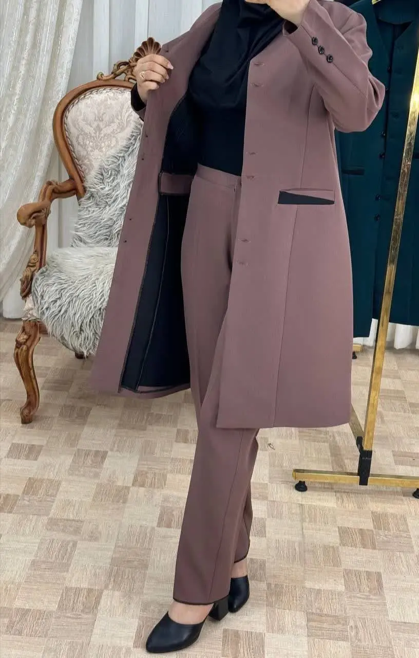 #ست #مانتو #شلوار #اداری اطلس
