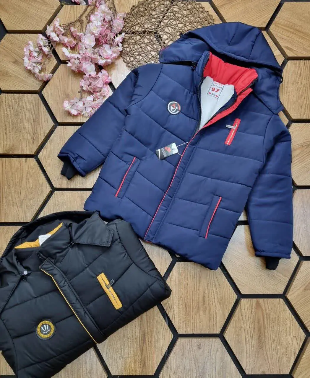 🎅کاپشن توخزدار کلاهدار پسرا...