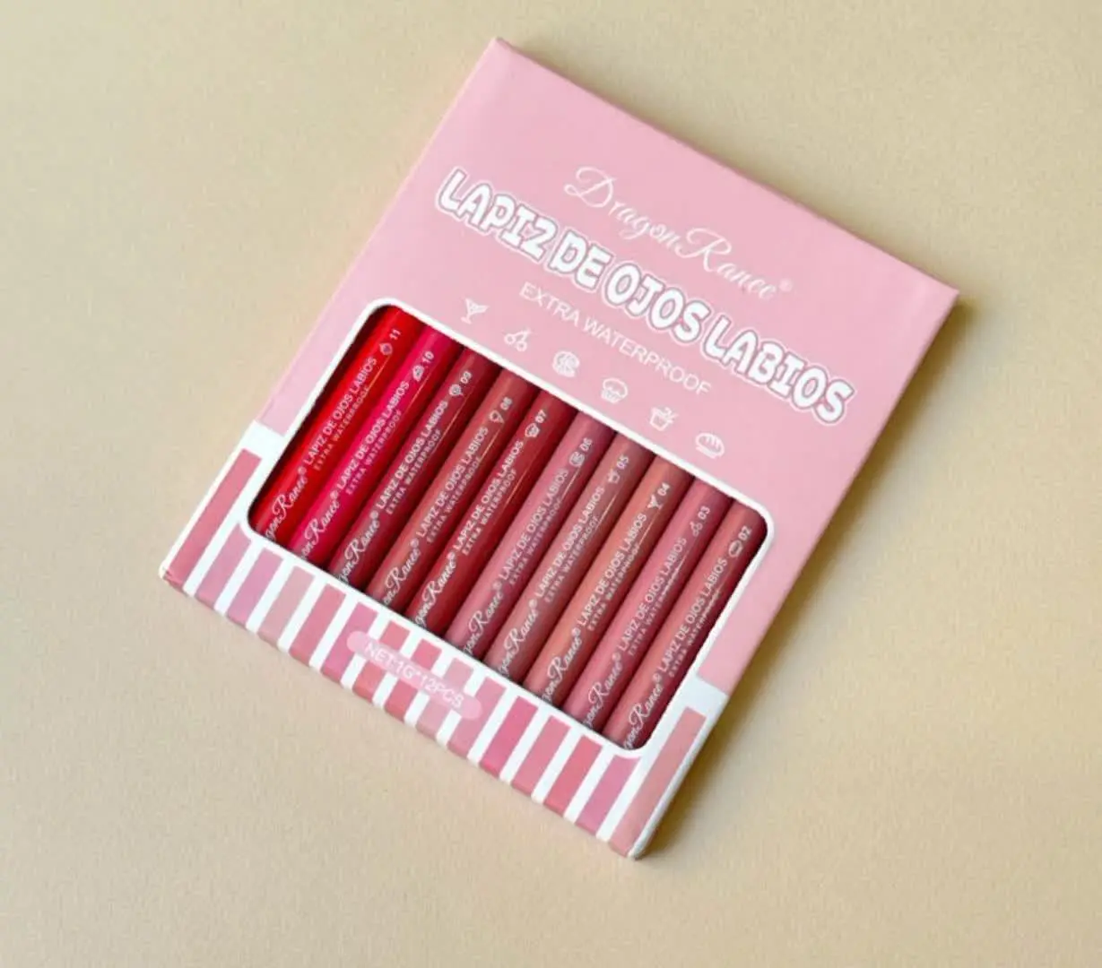 پک خط لب شمعی پیچی دراگون ر...