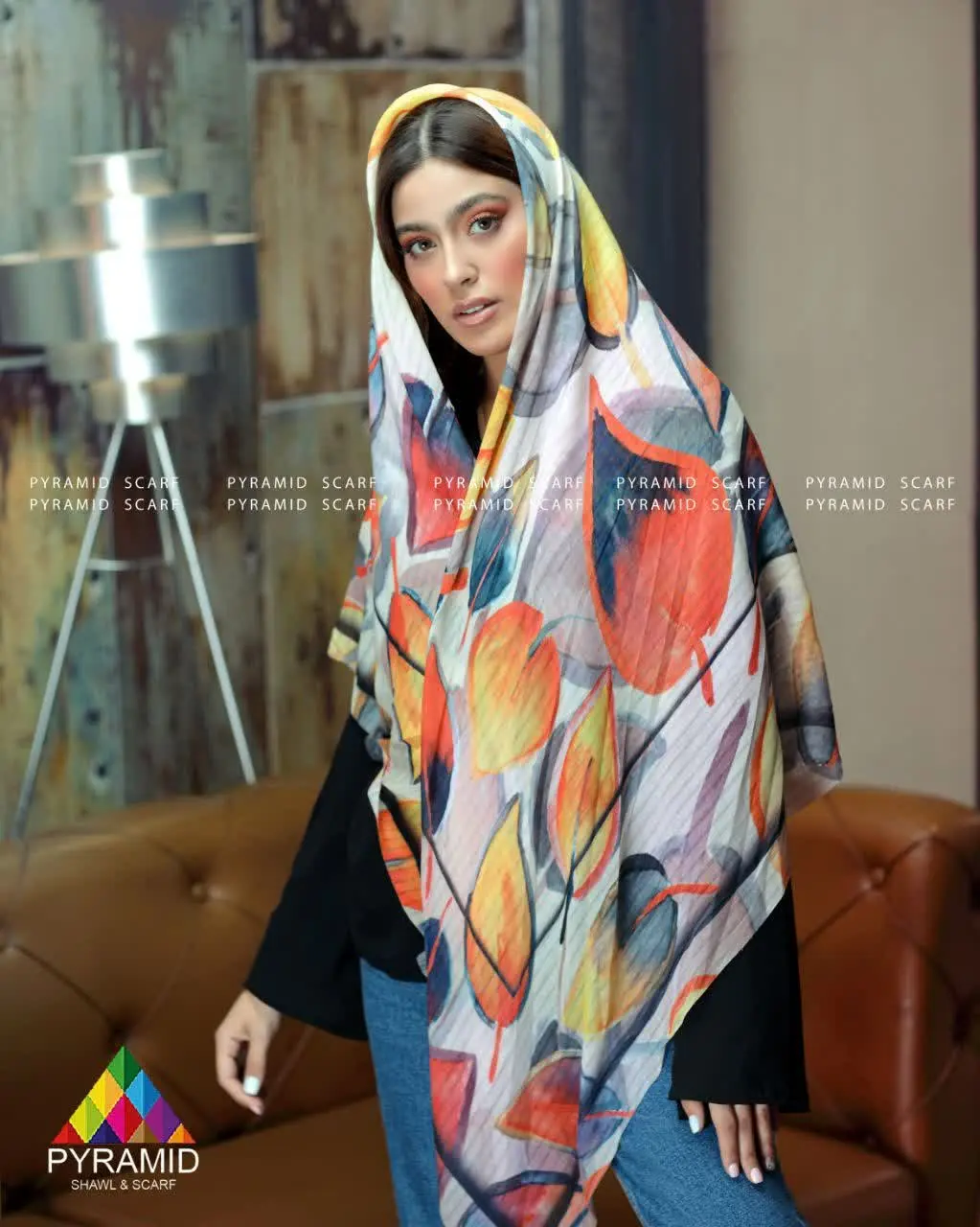 📌روسری نخی دور دوخت ویژه روز زن 
