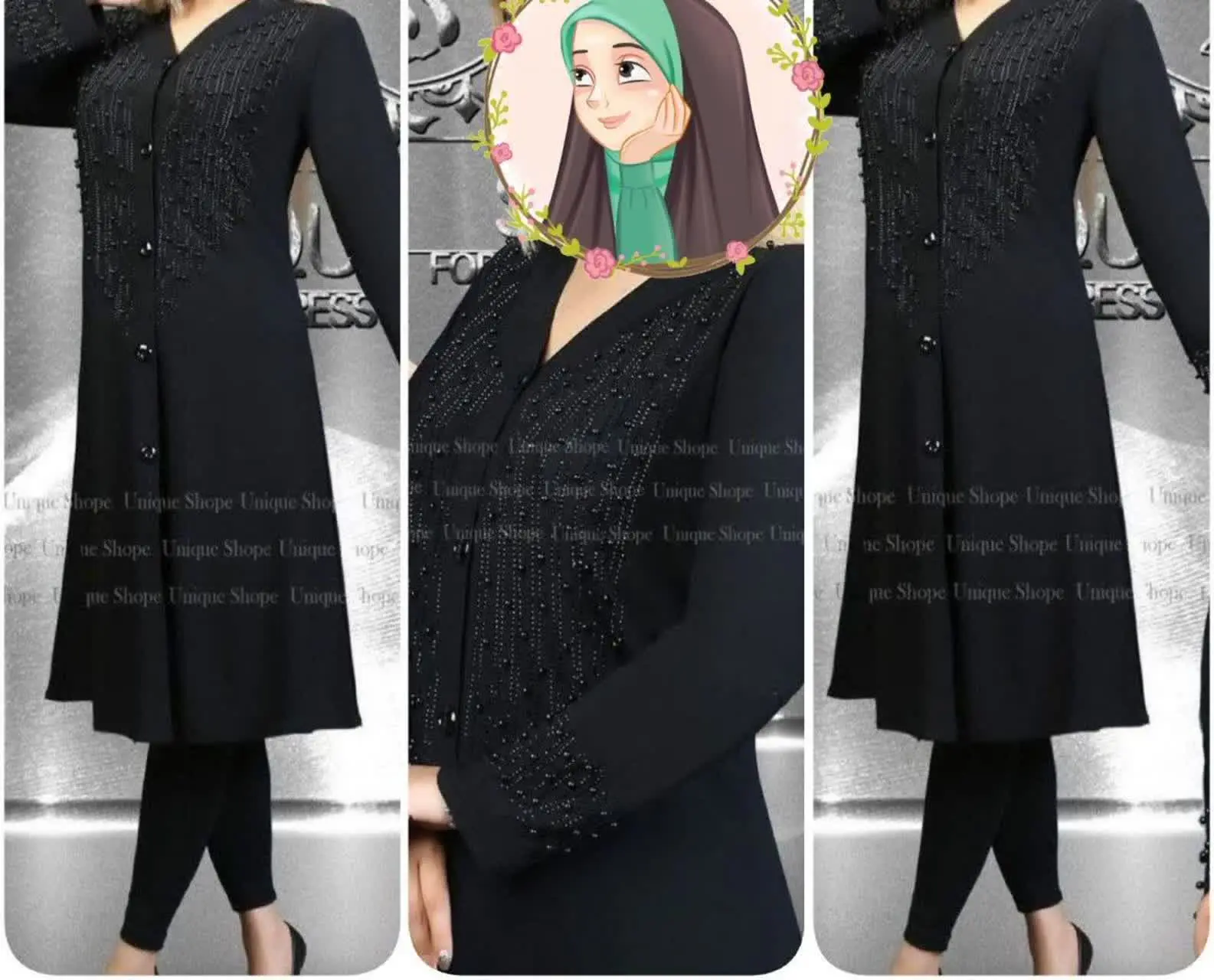 ❤️نام: مانتو مدل مهنوش🏴 ((ویژه محرم)) 🏴
