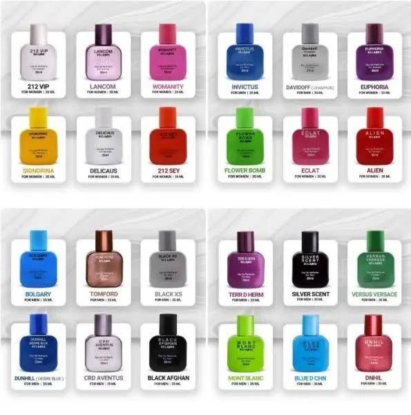 ادکلن ۳۵ میل اسکلاره در رایحه‌های مختلف
