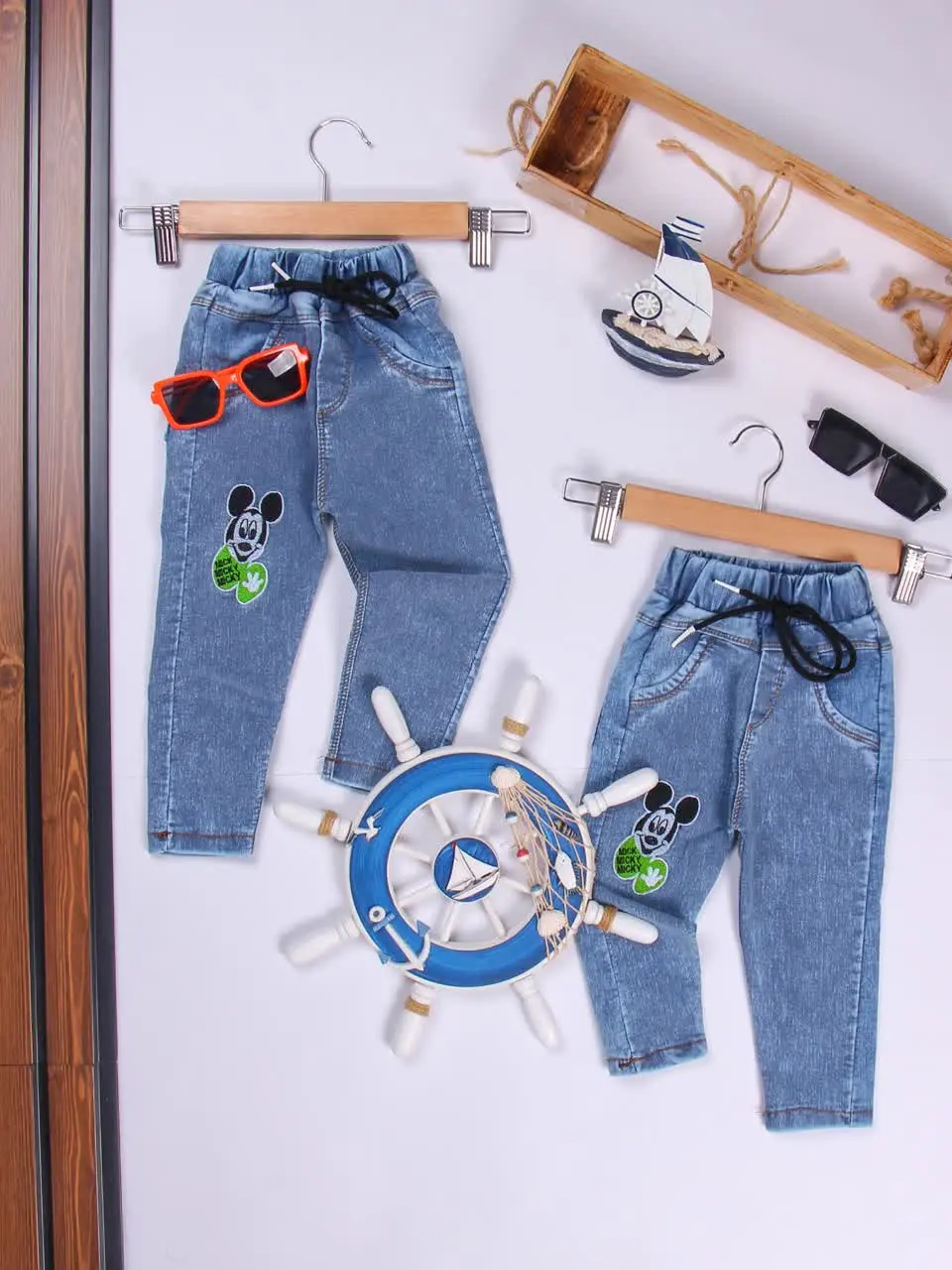 💢شلوار نیل گلدوزی میکی💢
