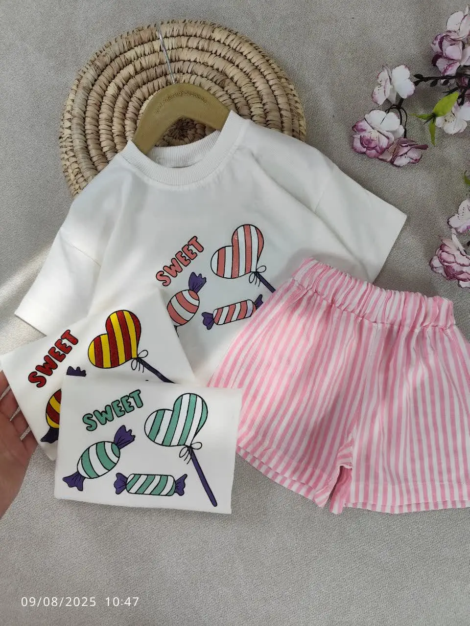 کراپ و شورتک دخترانه SWEET