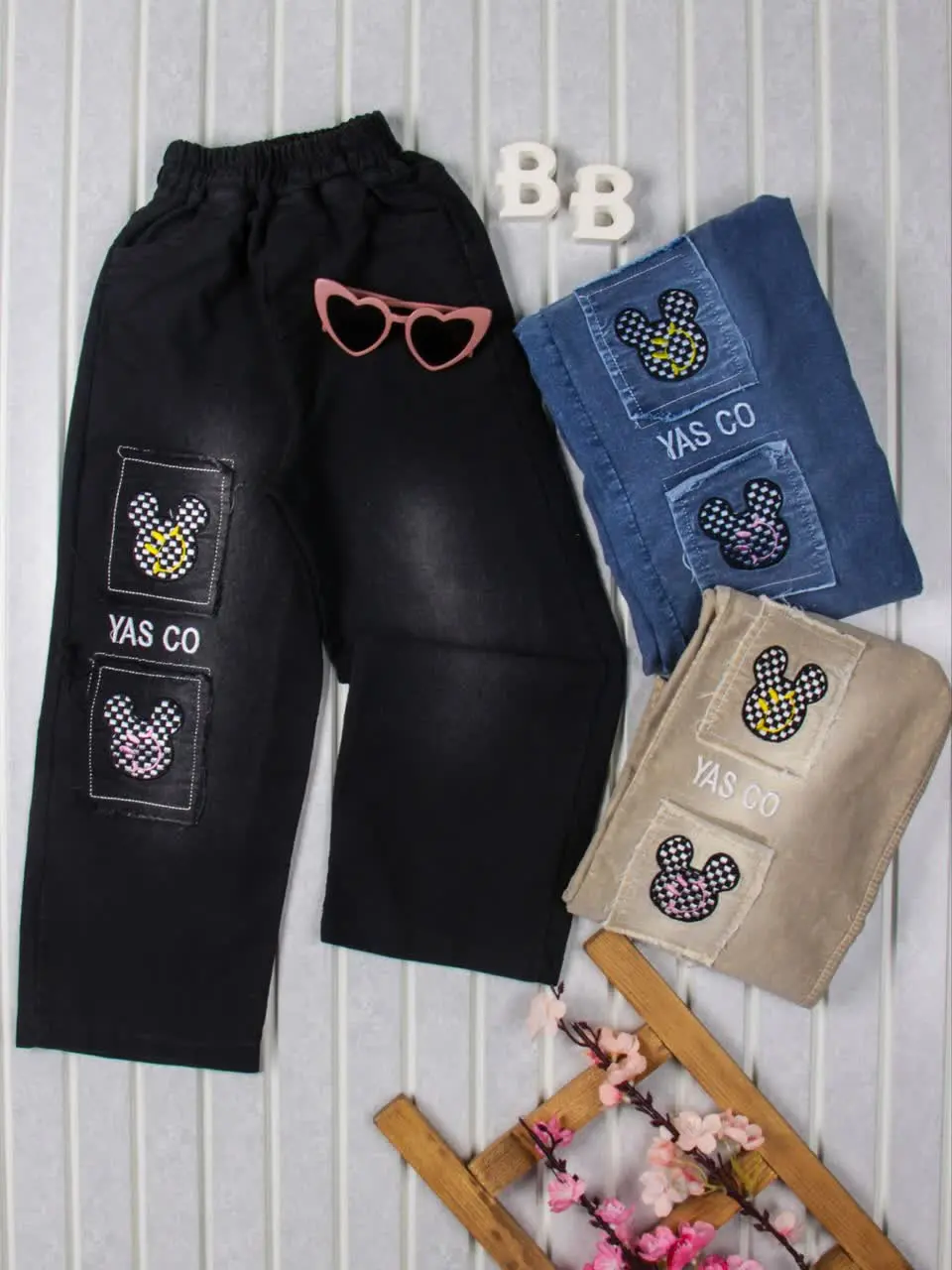 💢شلوار بگ تیکه دوزی میکی💢