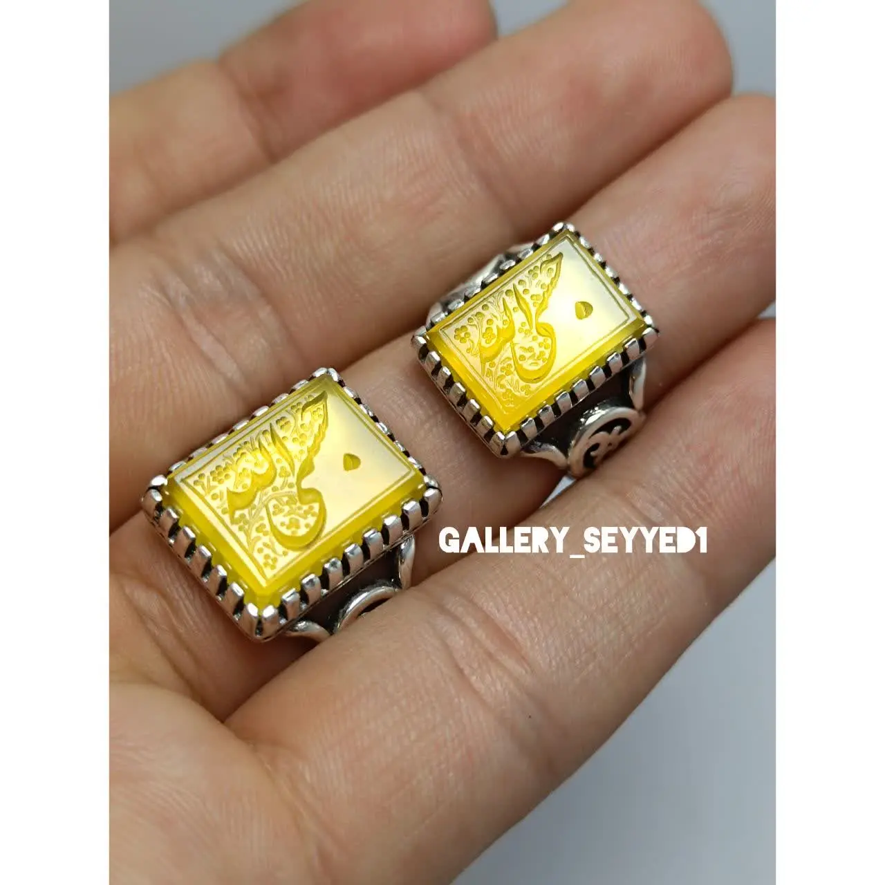 💎انگشتر عقیق زرد ست زوجین