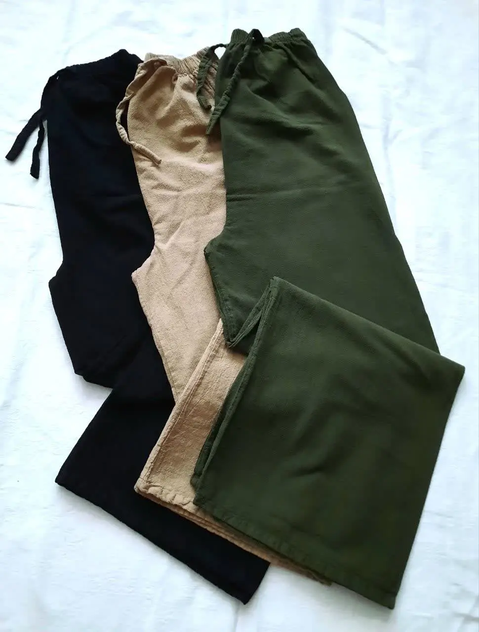 🌼شلوار بگ الیاف طبیعی 
