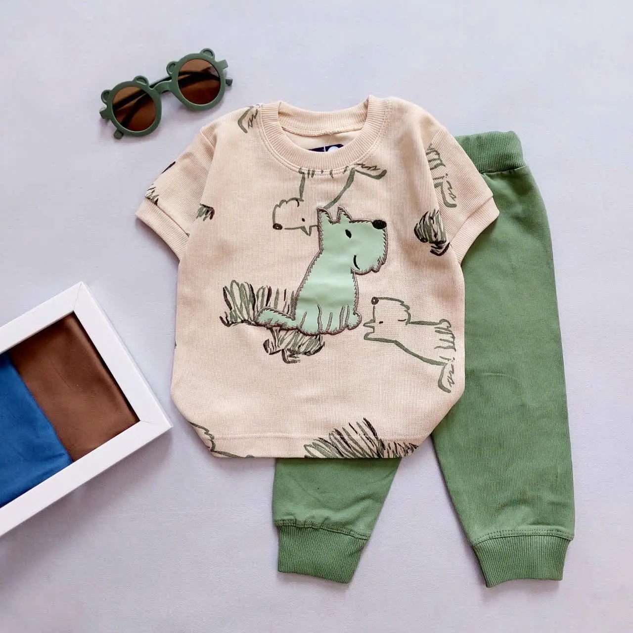 تیشرت شلوار کبریتی هاپوی رنگی😍
