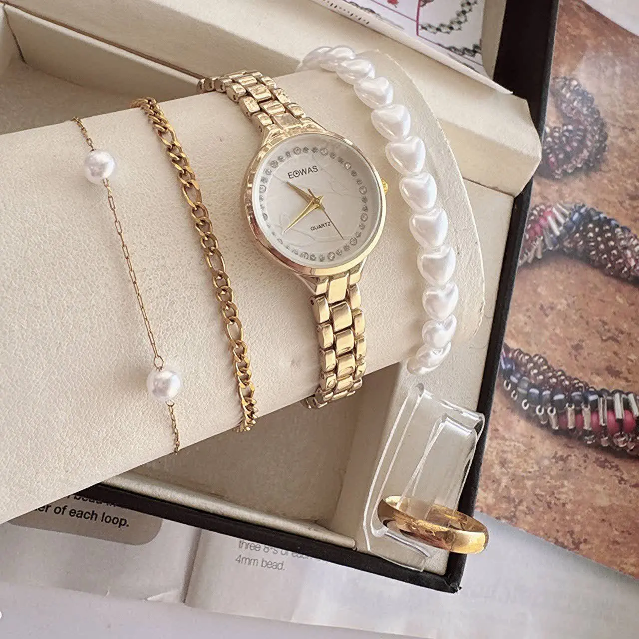 ست ساعت استیل زنانه مارک EOWAS