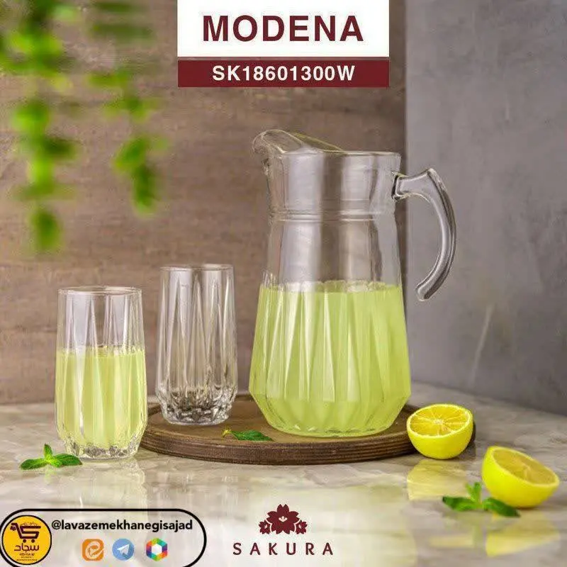 🖊ست پارچ و لیوان مدل مودنا