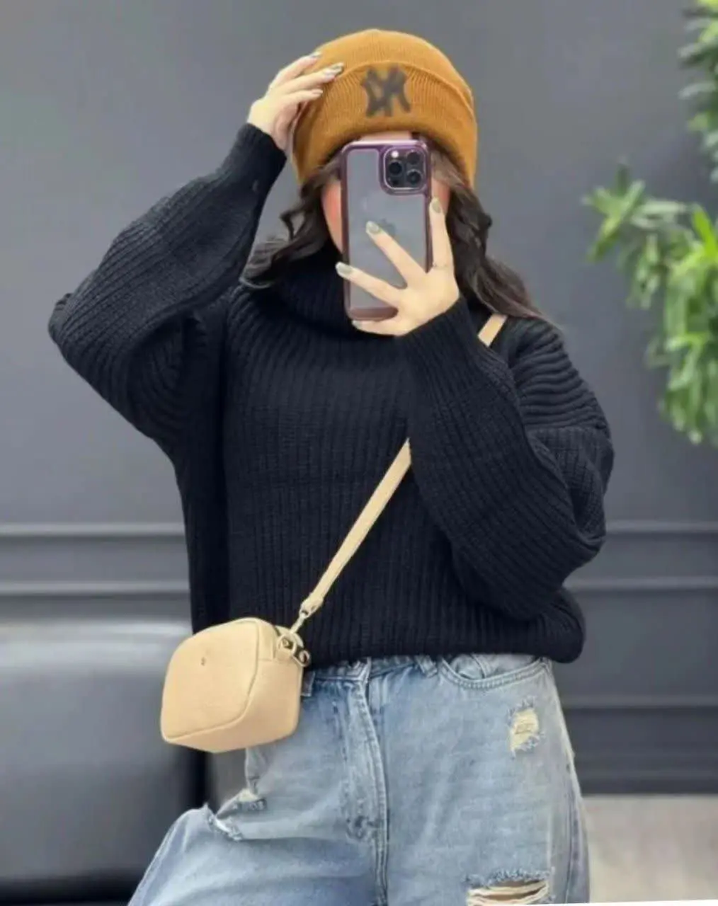 🖋 بافت یقه شل کوتاه
