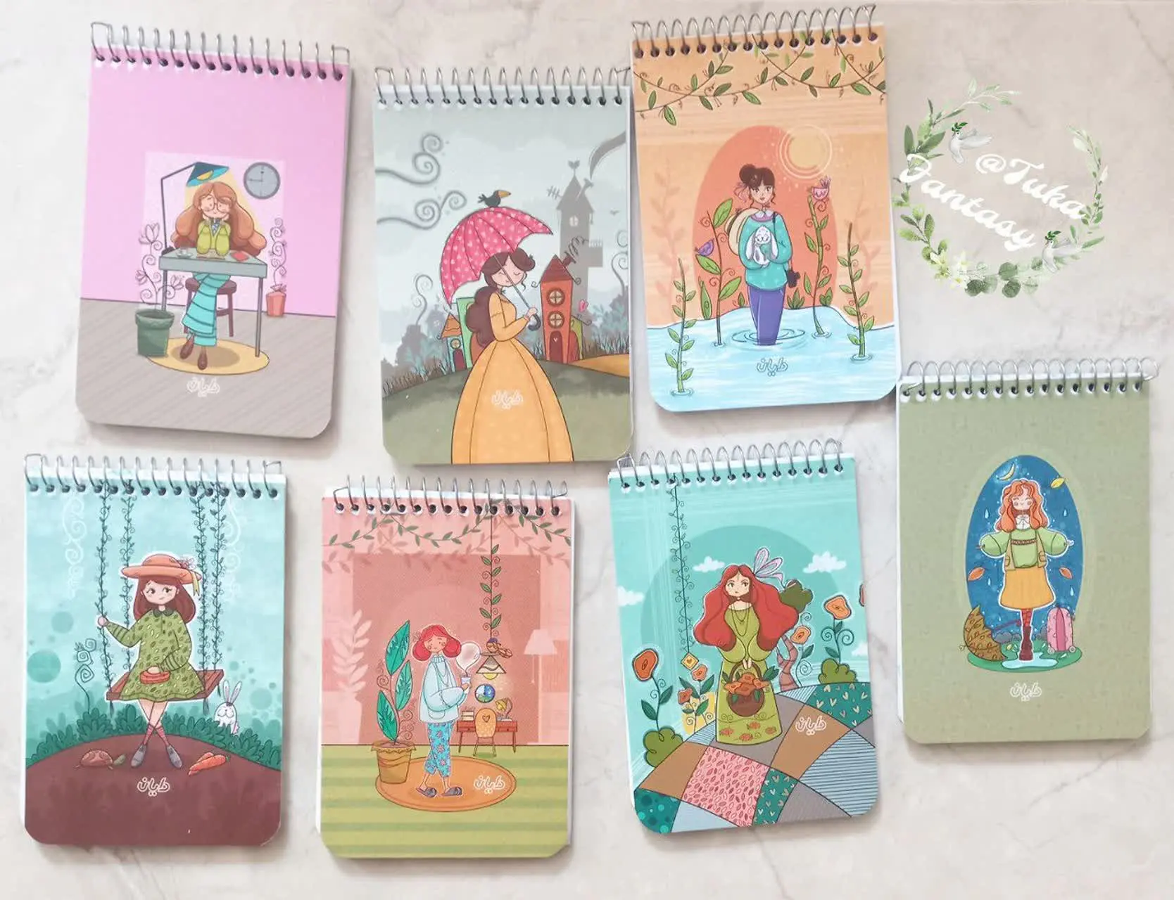 📗دفترچه یادداشت فانتزی سیمی