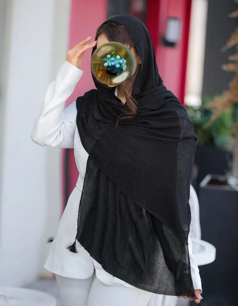 🐝 شال پلیسه برشکا اکلیلی